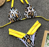 Wild For You Yellow Leopard Bikini